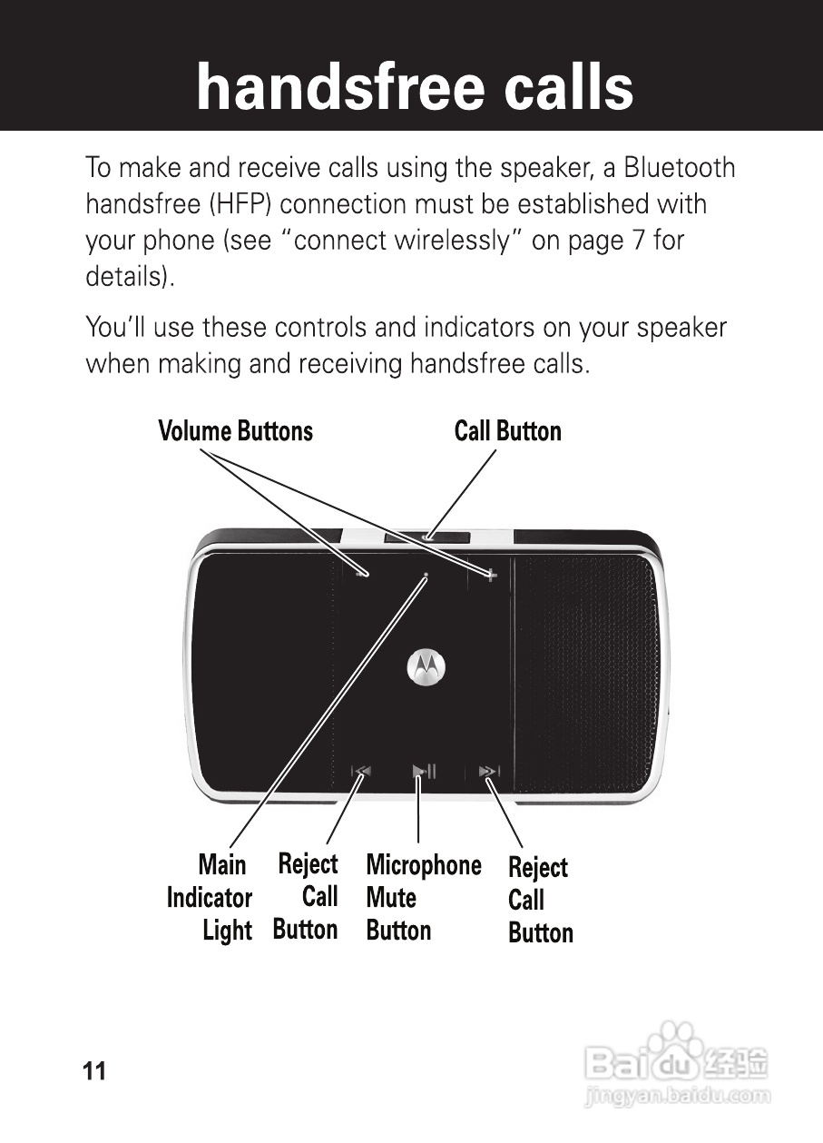摩托罗拉EQ5蓝牙扬声器使用说明书:[2]
