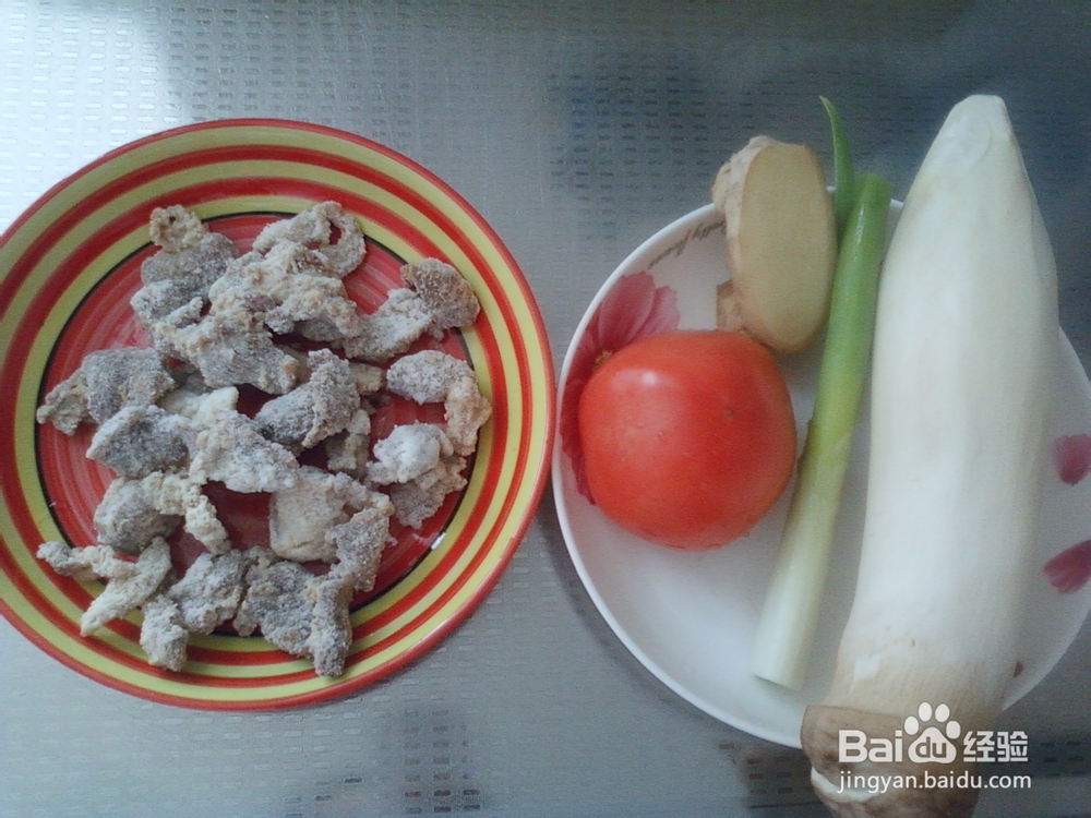 杏鲍菇炒小酥肉