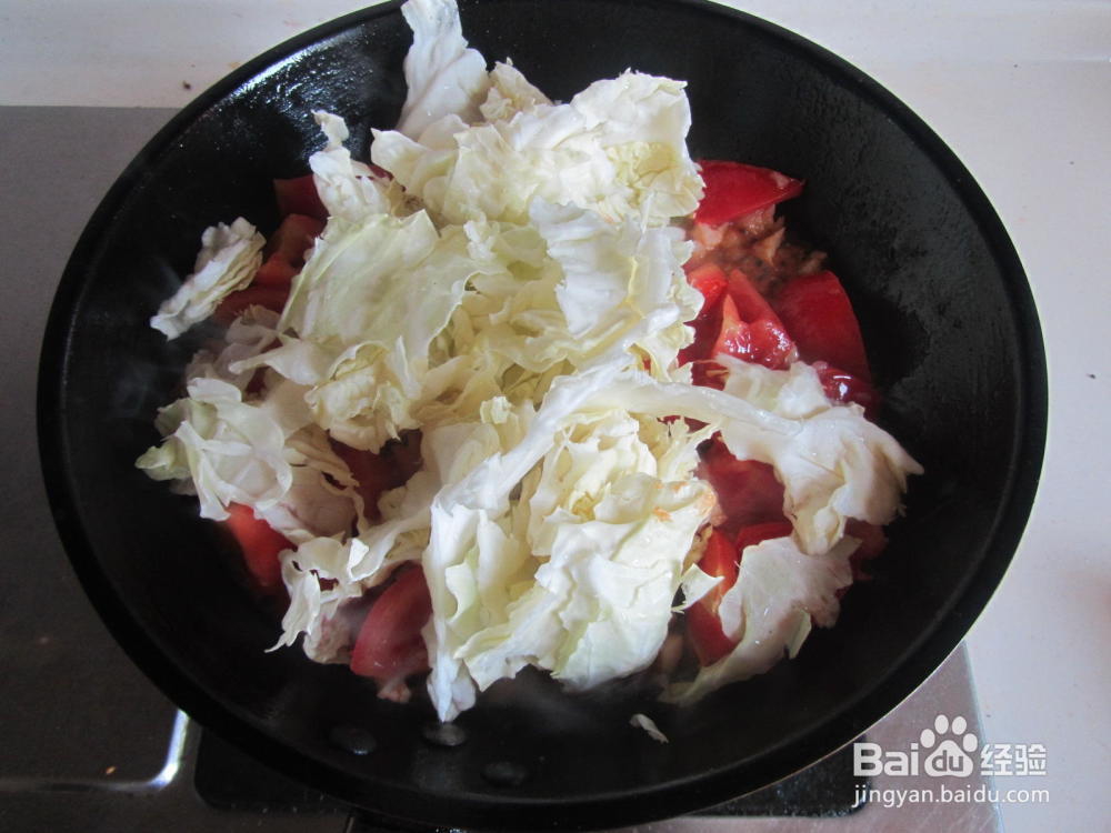 吃翻倍营养翻倍 老少皆宜----青豆番茄炒包菜