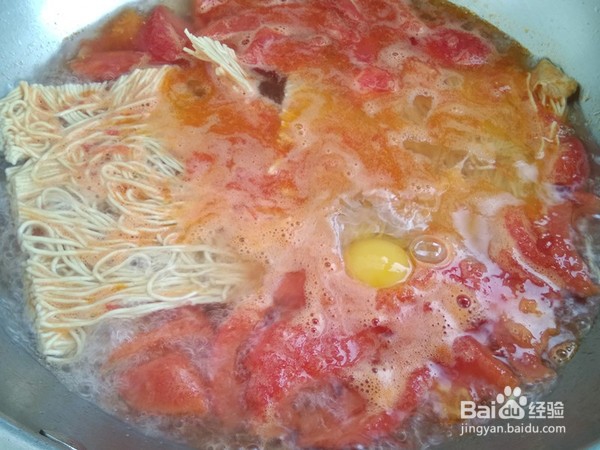 番茄鸡蛋面汤的做法