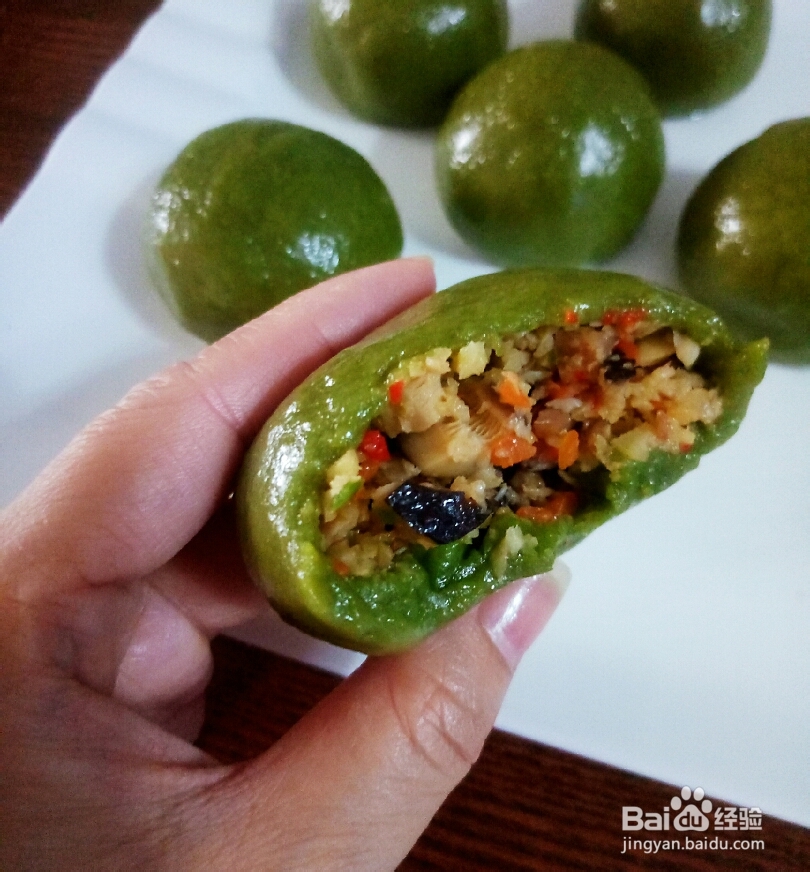 不输饭店的双菇火腿春笋青团版