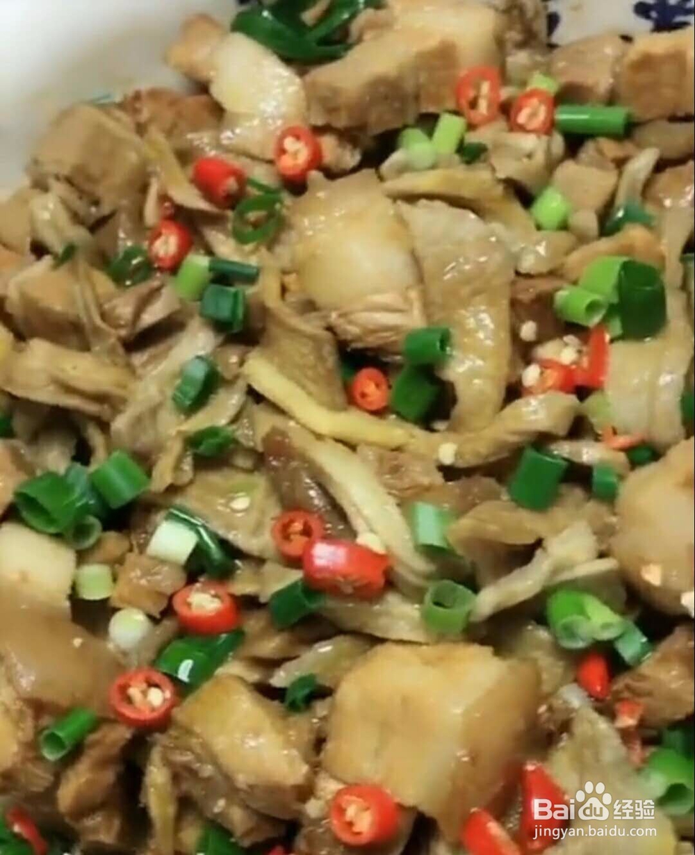 五花肉焖咸菜条做法