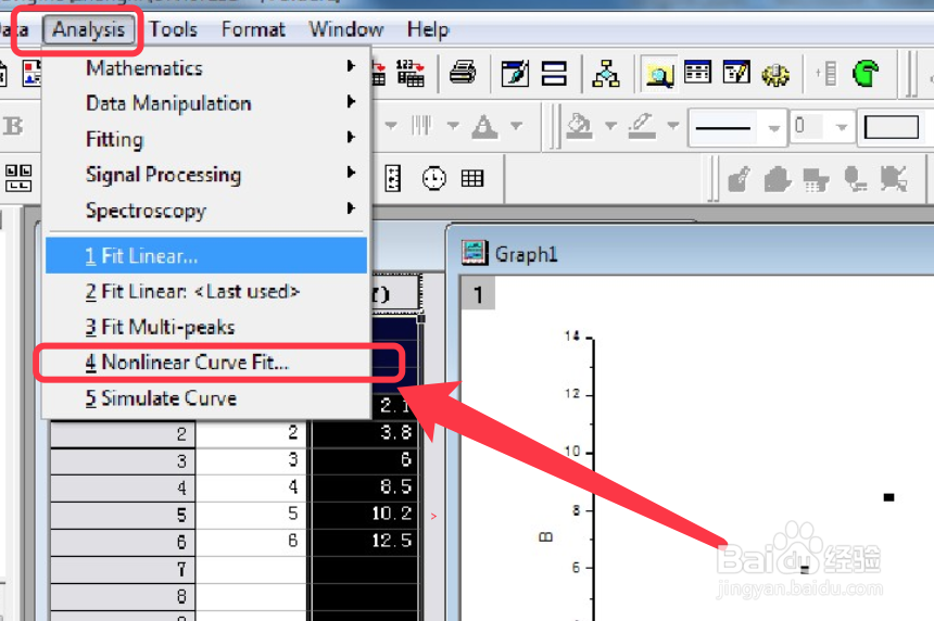 originpro8非线性拟合方法