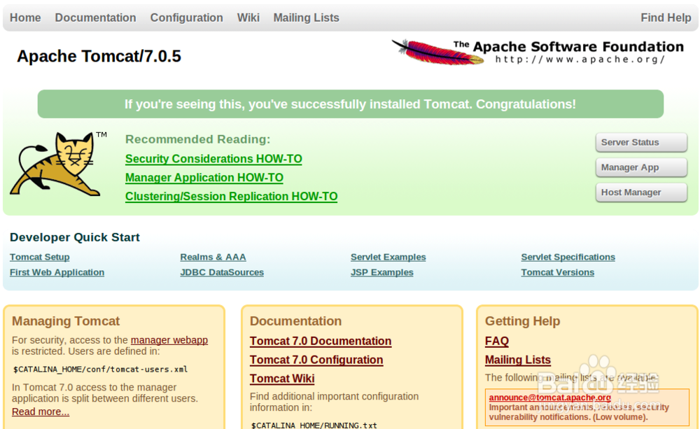 ubuntu下Tomcat的安装