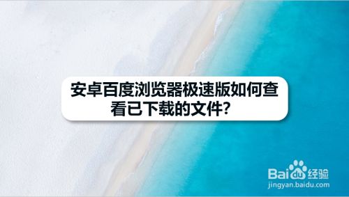 安卓百度浏览器极速版如何查看已下载的文件