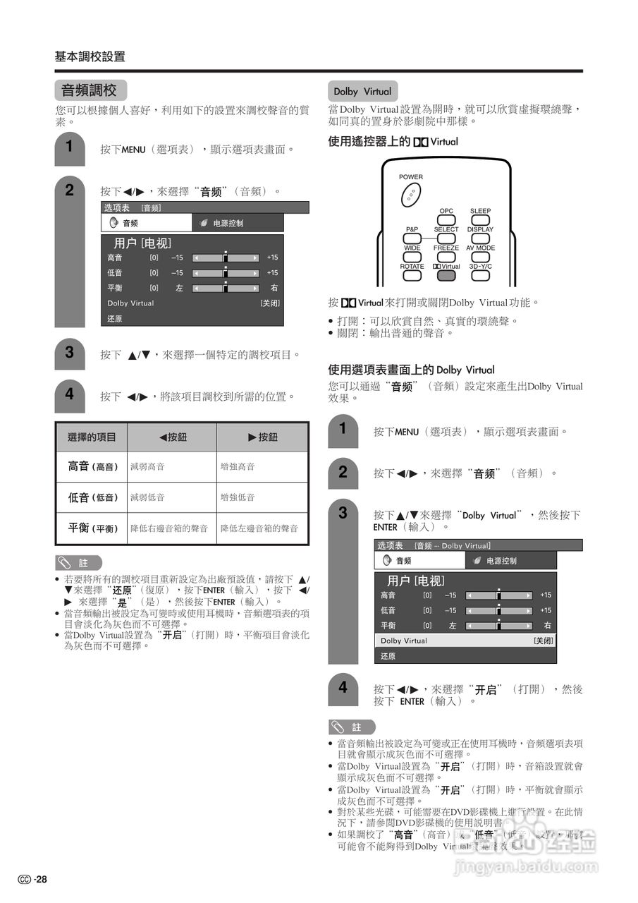 声宝LC-37GA3H型液晶电视机说明书:[3]