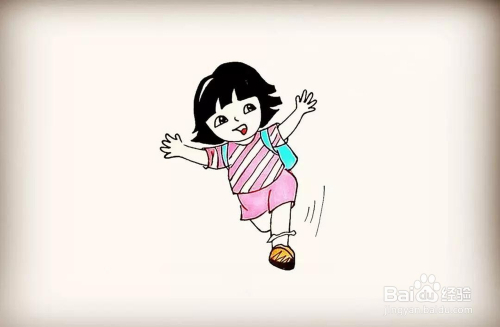 简笔画-奔跑的多拉简笔画怎么画?