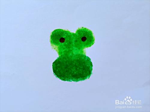儿童指印画 如何用手指印画青蛙