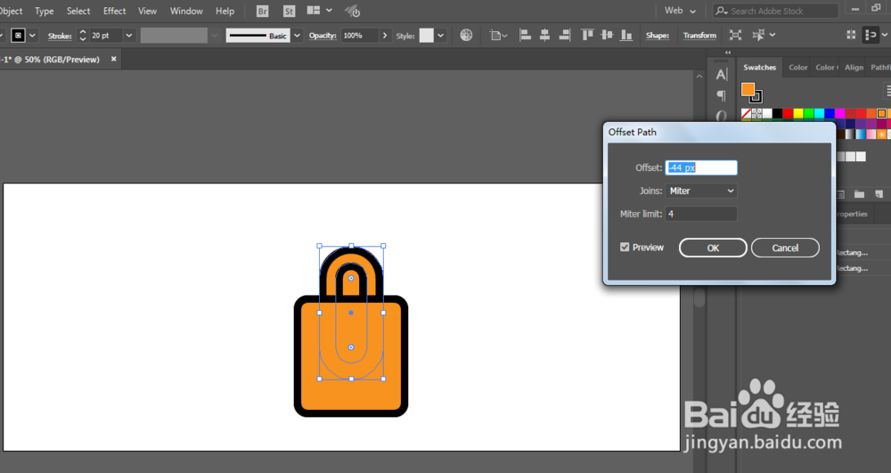 如何用ILLUSTRATOR绘制UI锁头标识