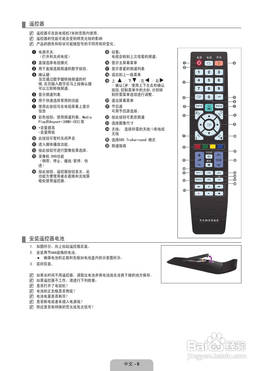 三星UA40B6000VF液晶彩电使用说明书:[1]