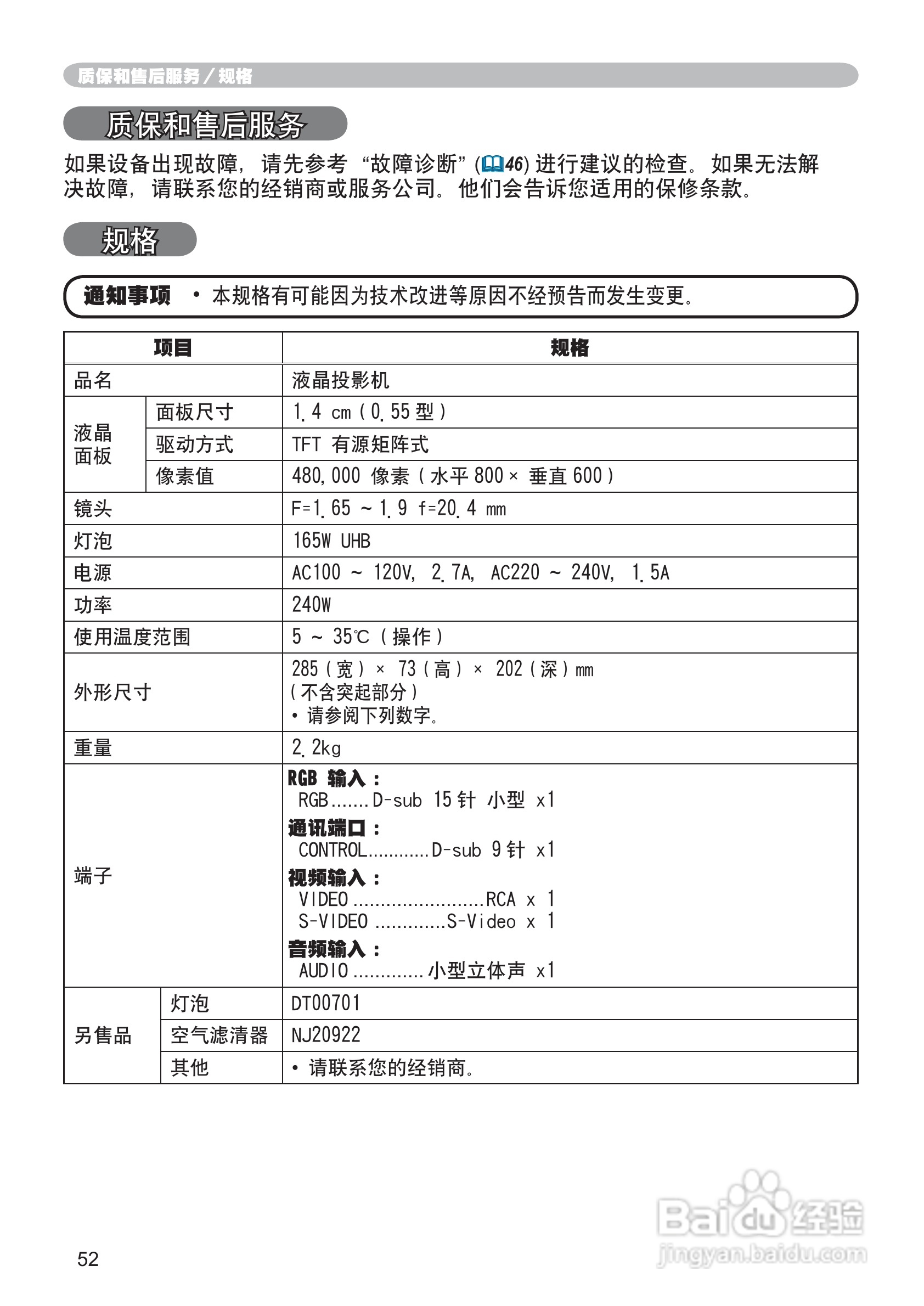 日立 PJ-LC7投影机说明书:[7]