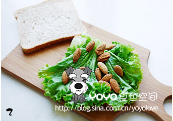 豆芽牛肉饼大杏仁三文治