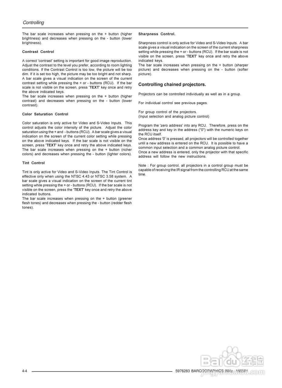 Barco巴可 GRAPHICS 808s投影机说明书:[2]