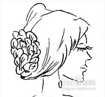 韩式中分辫子新娘盘发