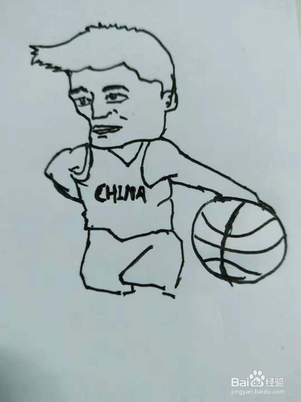 Q版球星姚明手绘教程