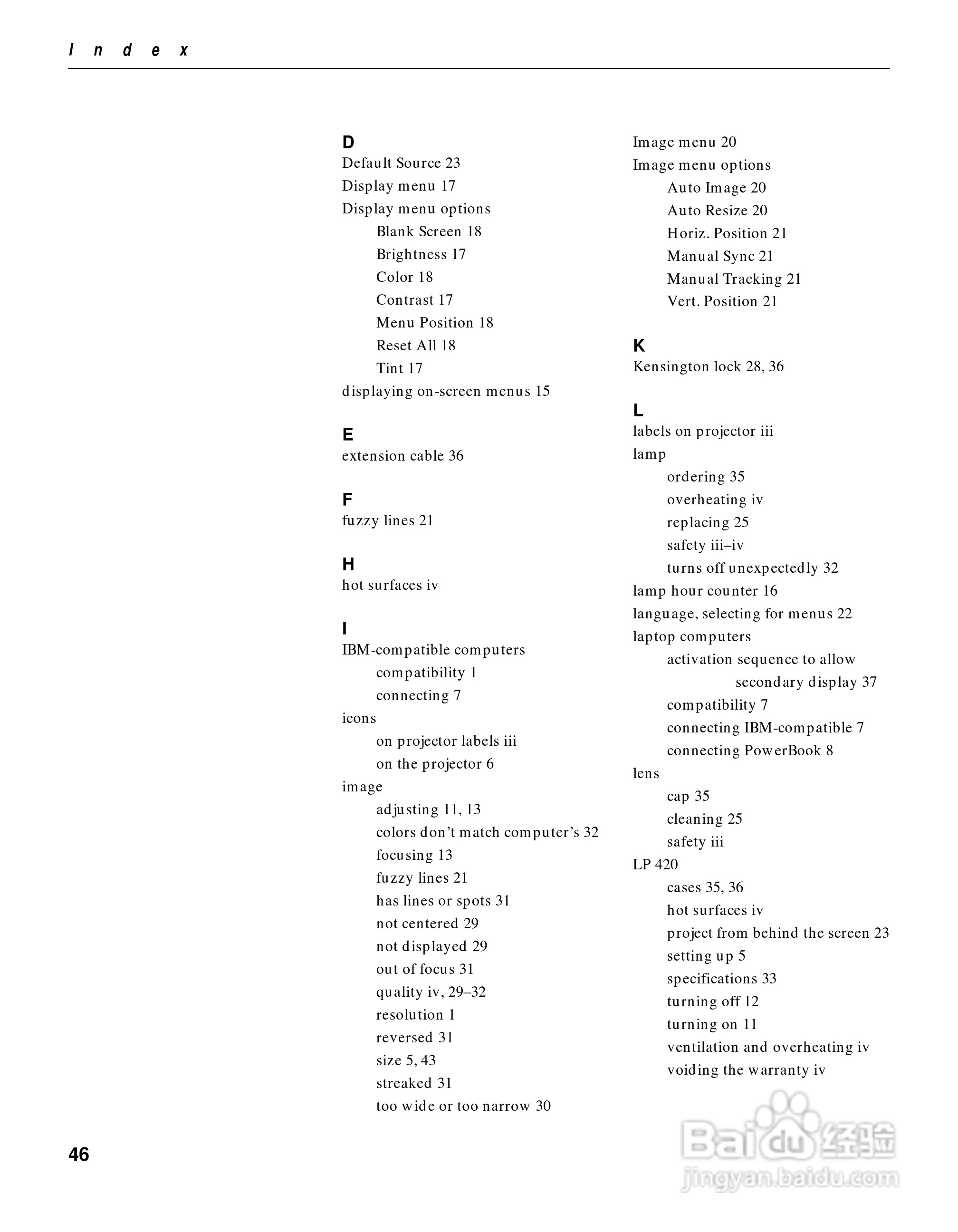 富可视 LP420投影机说明书:[5]