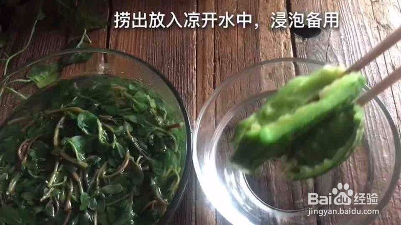 马齿苋拌苦瓜的做法