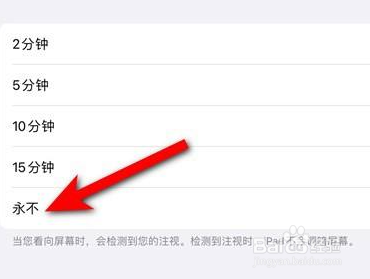 iPhone如何设置屏幕一直亮屏