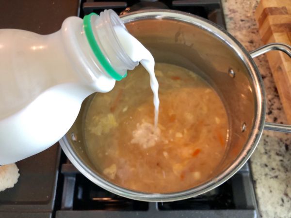 菠菜鸡肉汤年糕