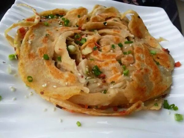 火腿酥脆葱油饼