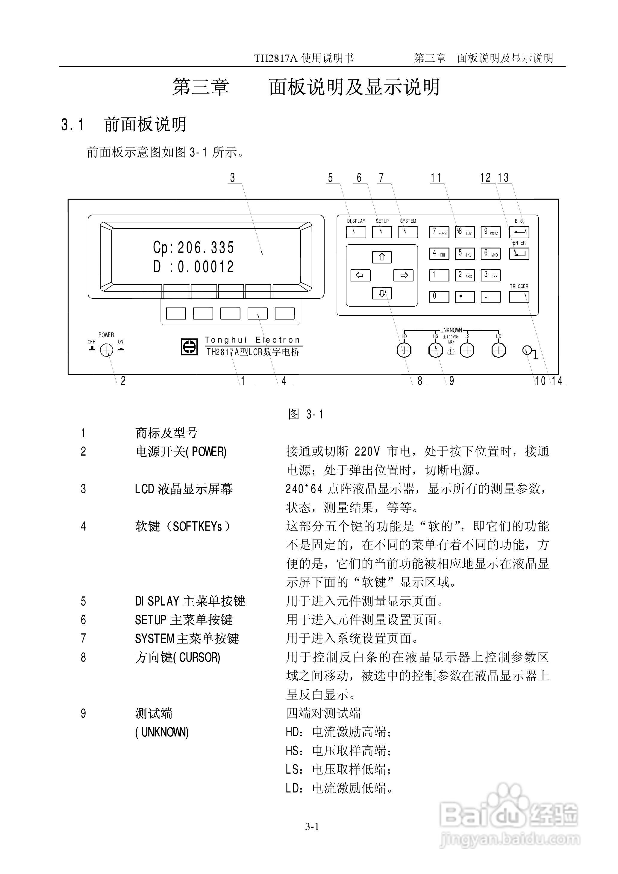 TH2817A型LCR数字电桥使用说明书:[1]