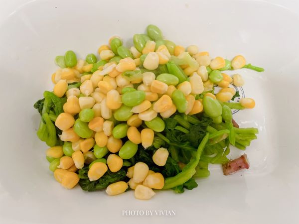 养生凉拌毛豆菠菜