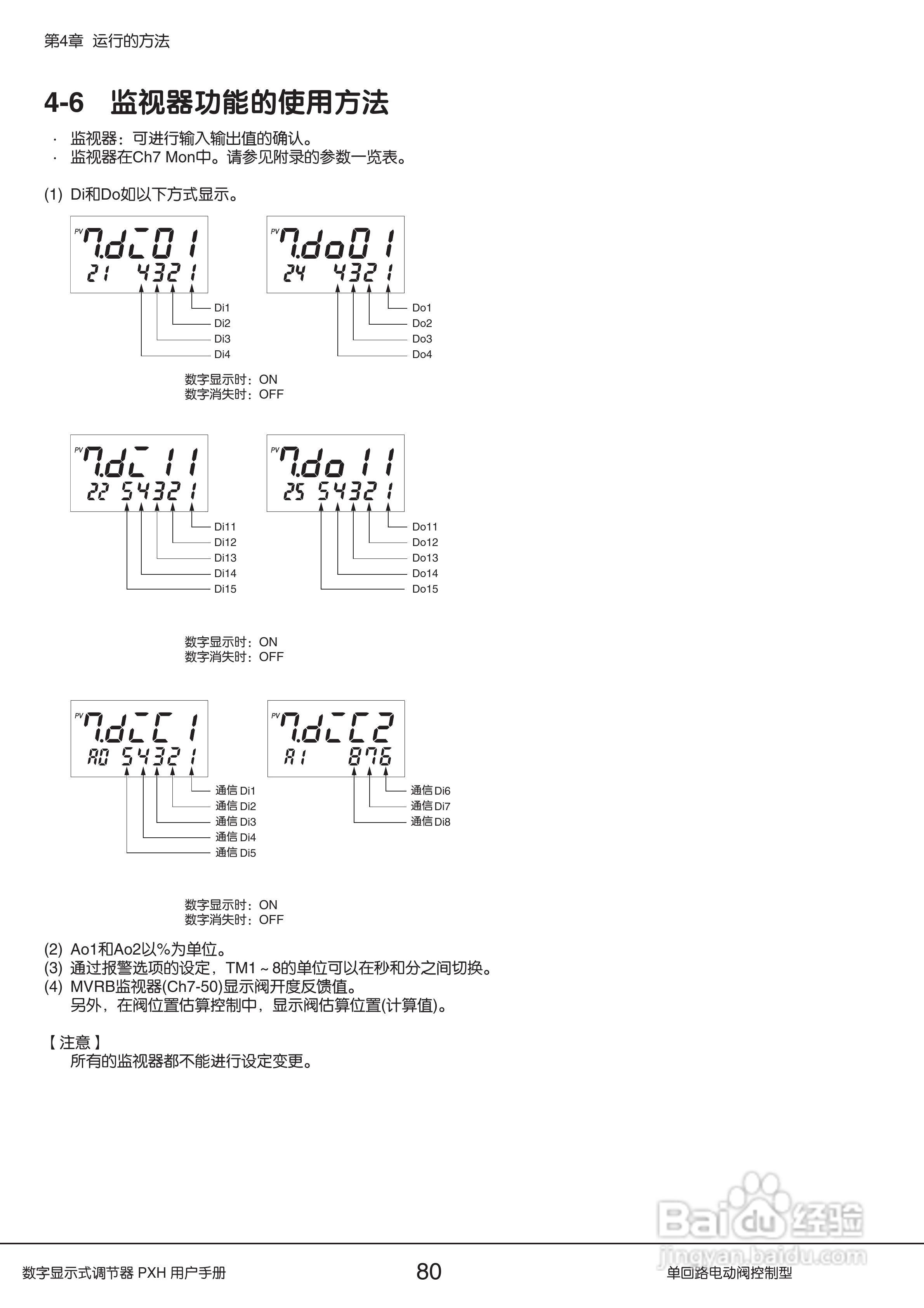 富士PXH电动阀控制型数字显示式调节器操作手册:[8]