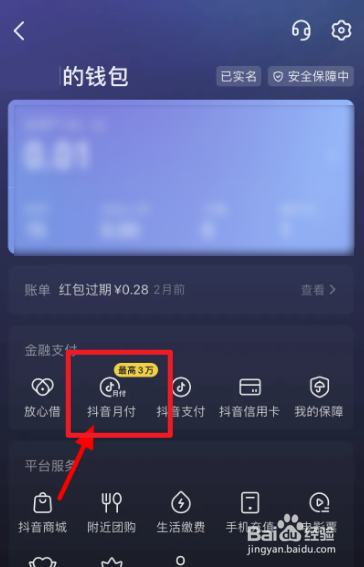 怎么锁定抖音月付账户