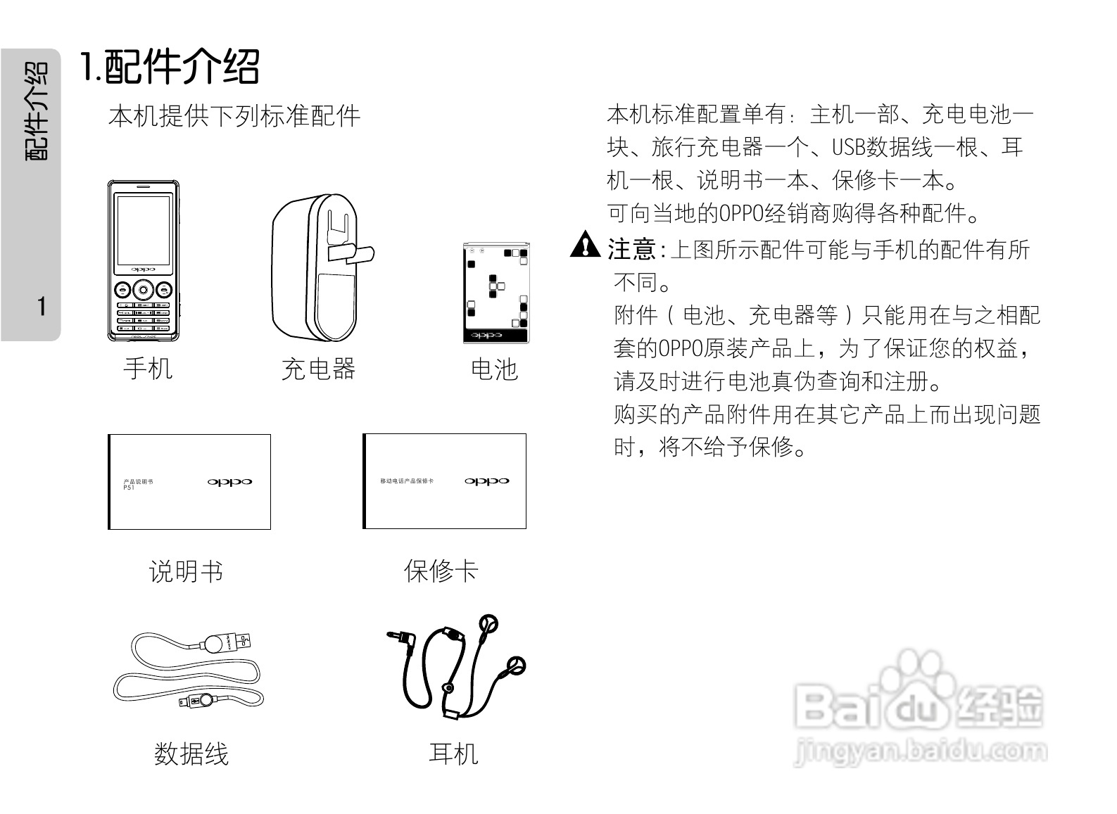 OPPO手机P51型说明书:[1]