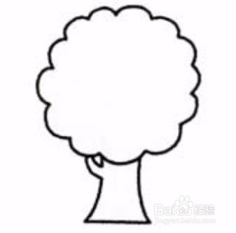 苹果树简笔画画法