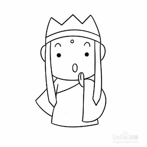 简笔画-如何画西游记Q版唐僧的简笔画