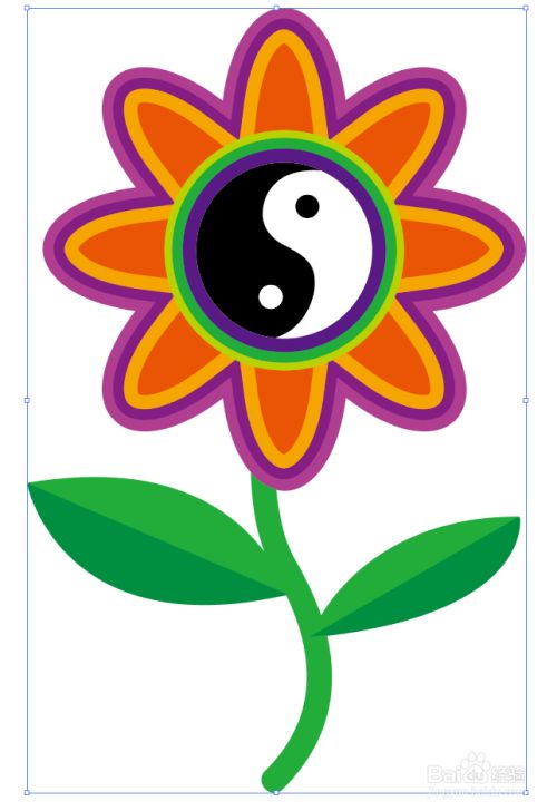 ai如何绘制阴阳花?