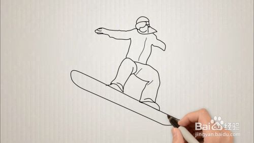 双板滑雪应该怎么画
