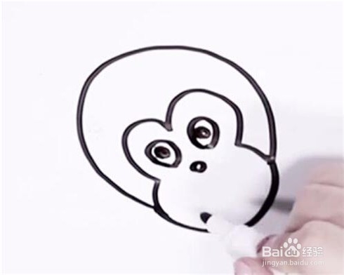 伴儿成长简笔画系列-怎样画小猴子简笔画