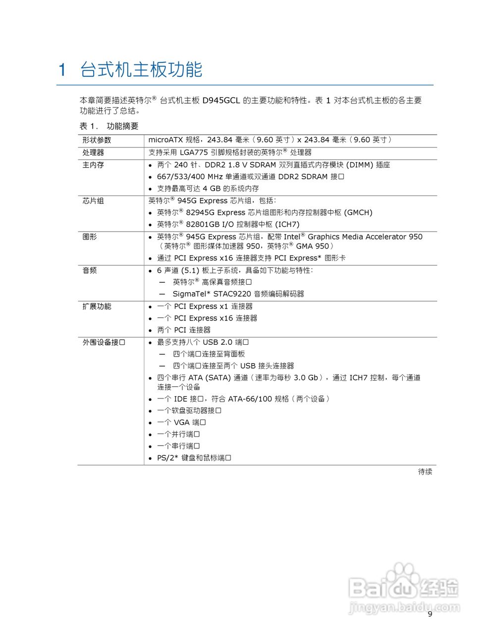 英特尔D945GCL型主板说明书:[1]
