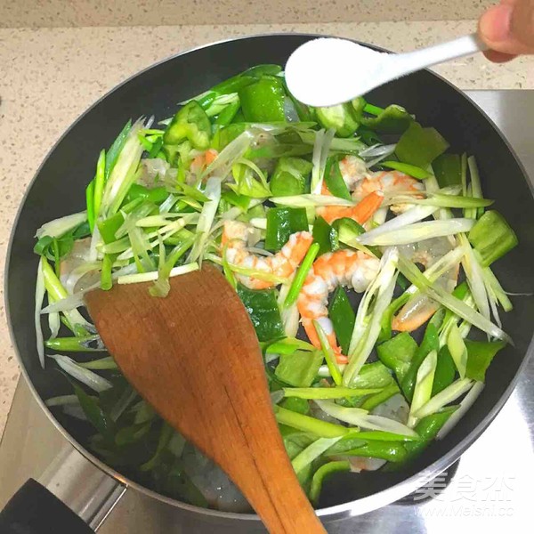 青椒大葱虾仁