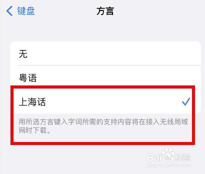 苹果13手机怎样配置键盘方言为上海话