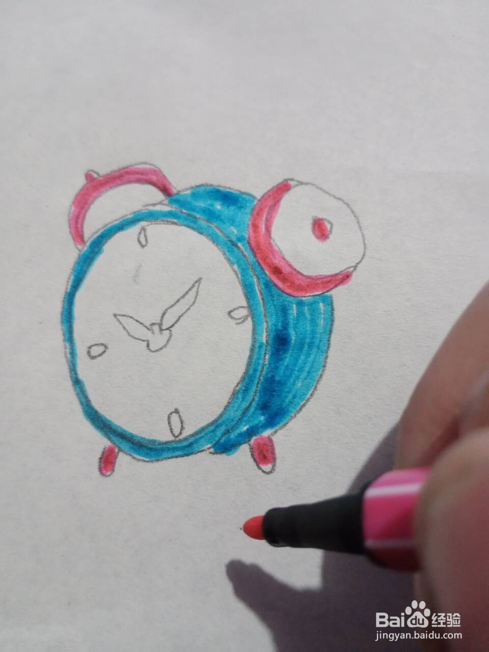 闹钟的简笔画怎么画?