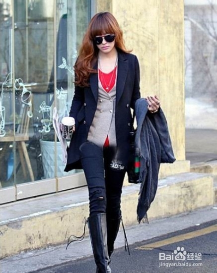 外套+瘦腿裤 早春显瘦就这样穿