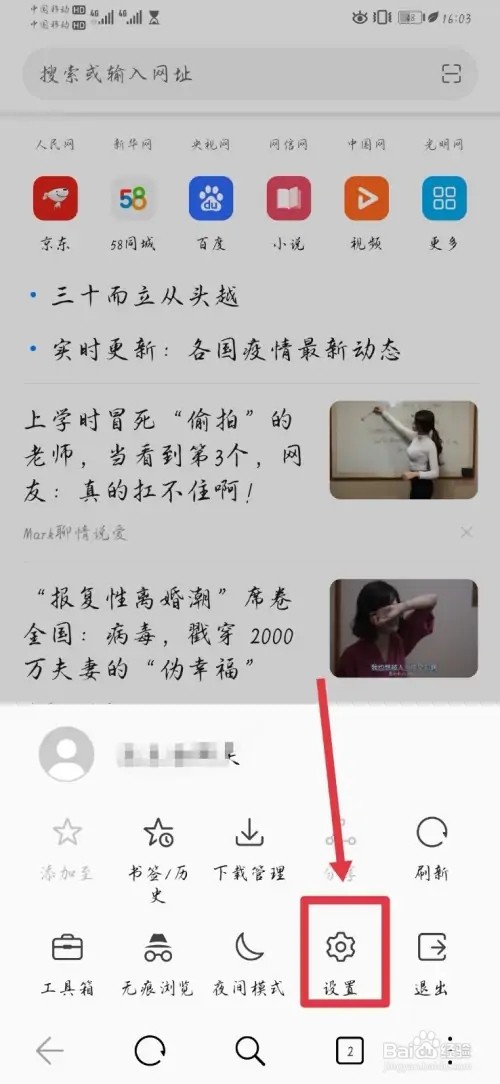 华为P30自带浏览器设置网页字体大小