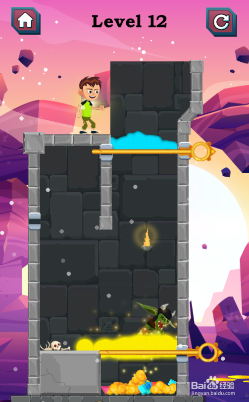 怎样帮助Ben10让其获得宝藏（Level 12）
