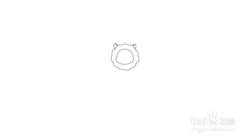 呆萌小狮子简笔画教程