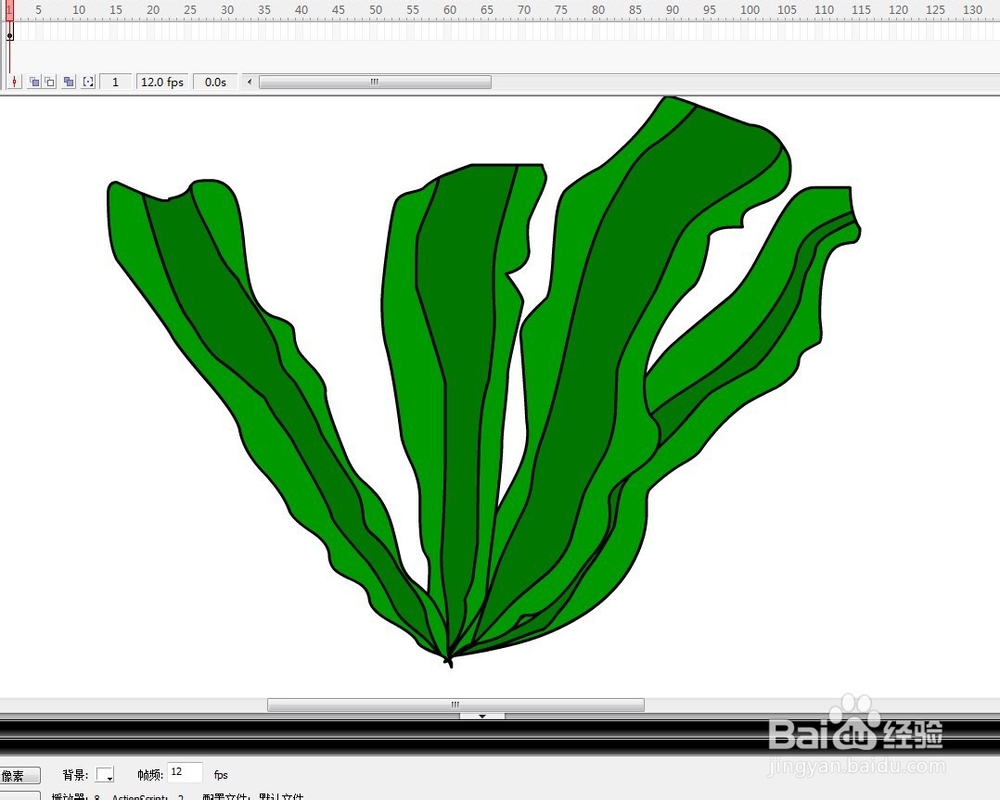 flash如何绘制海底的海带教程