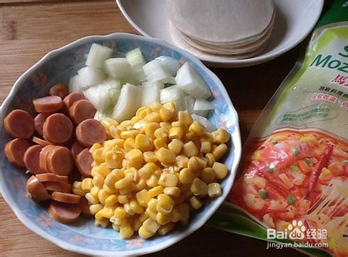 脆皮腊肠玉米披萨平底锅版