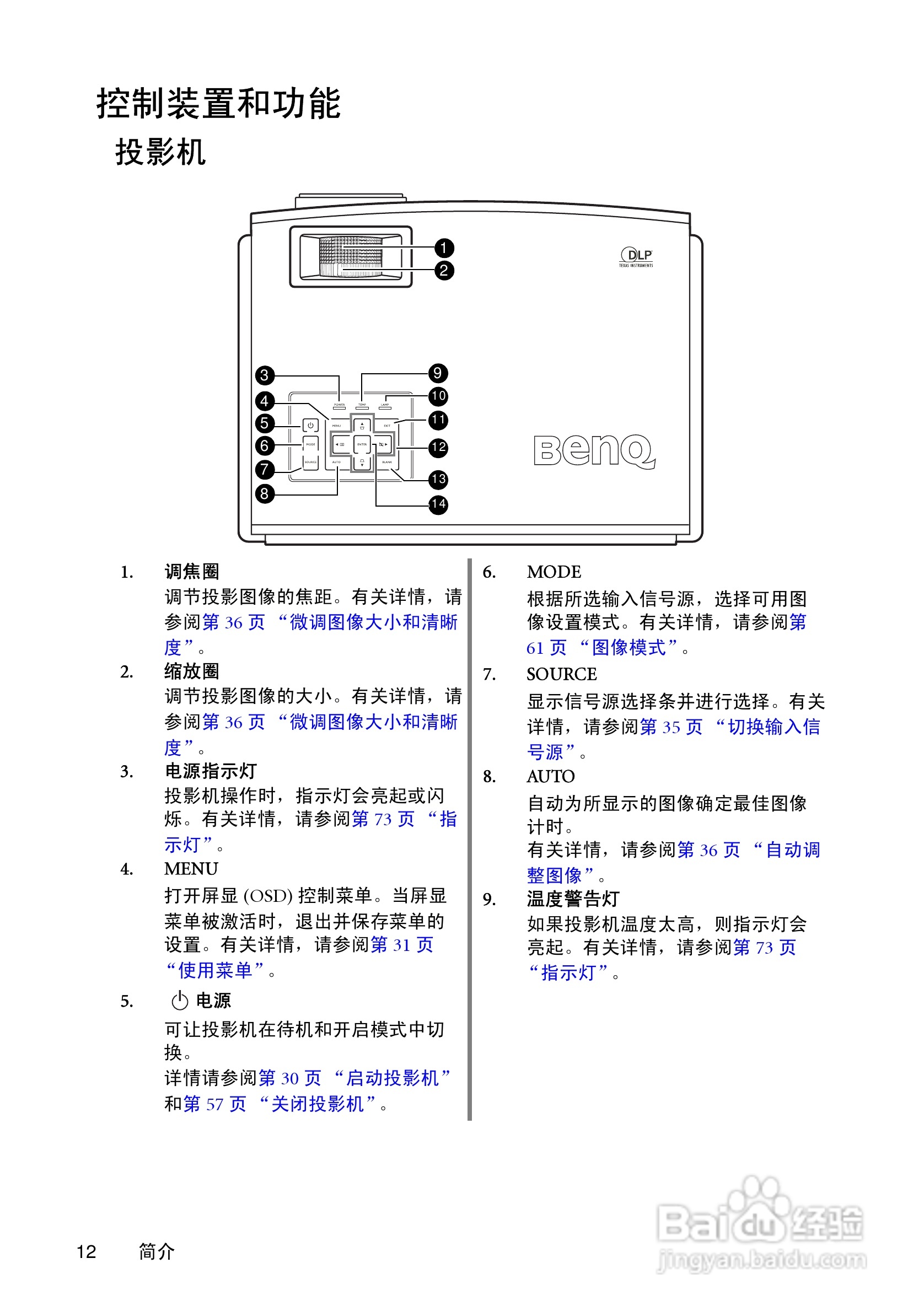 明基SP830投影机使用说明书:[2]