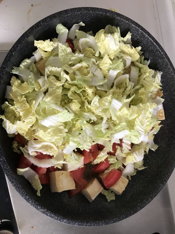 西红柿白菜炒豆腐