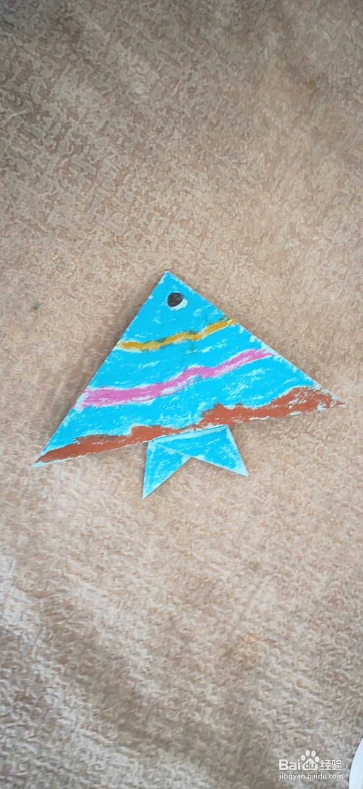 鱼儿折纸，幼儿园手工，亲子手工