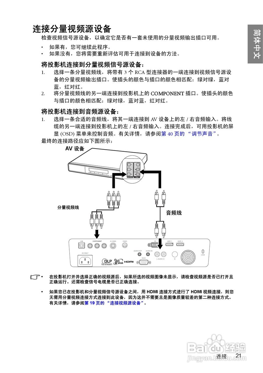 明基BenQ W1000型投影机说明书:[3]