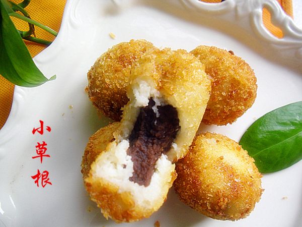 红薯糯米豆沙丸