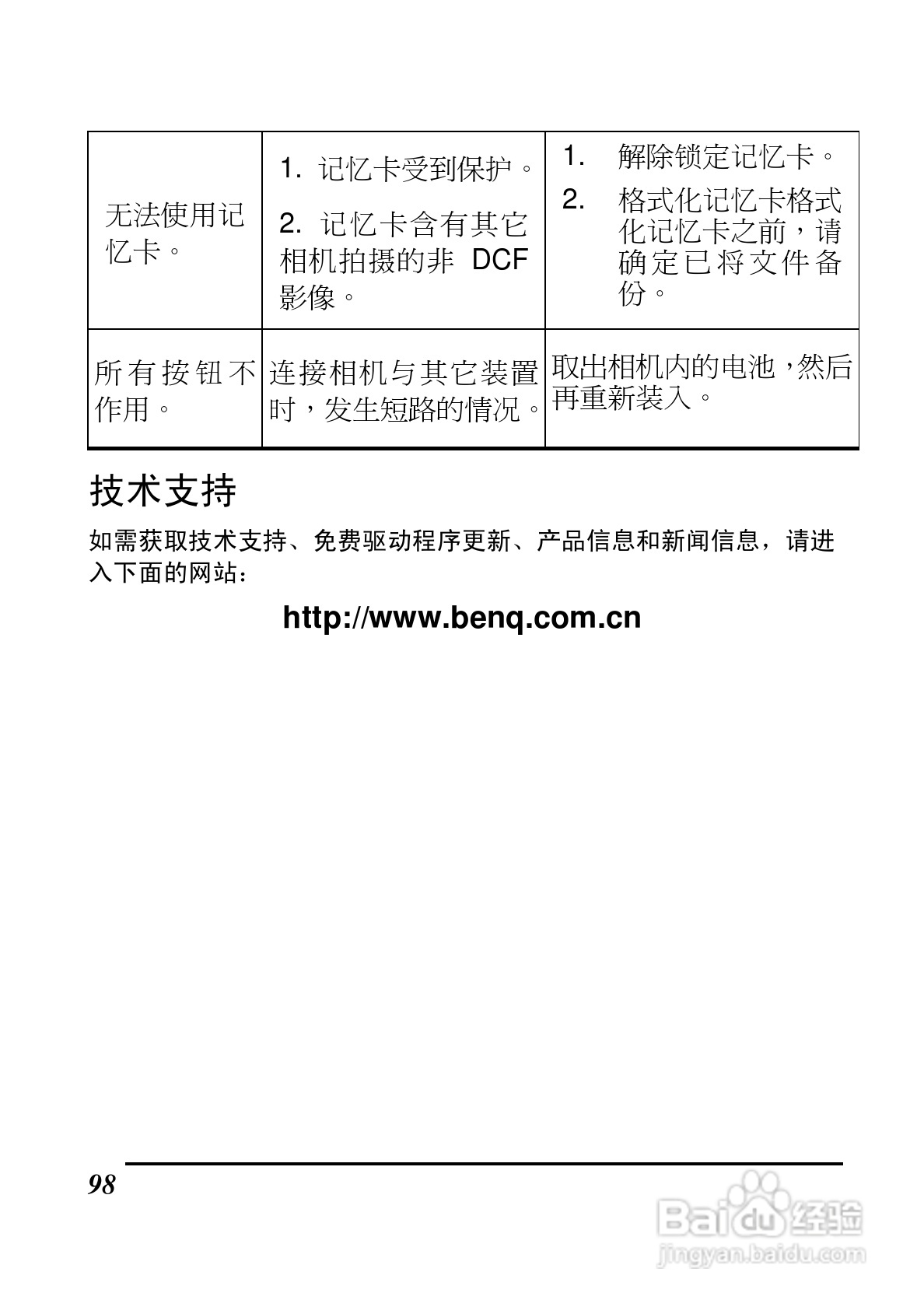 BenQ DV S21数码摄像机使用说明书:[10]